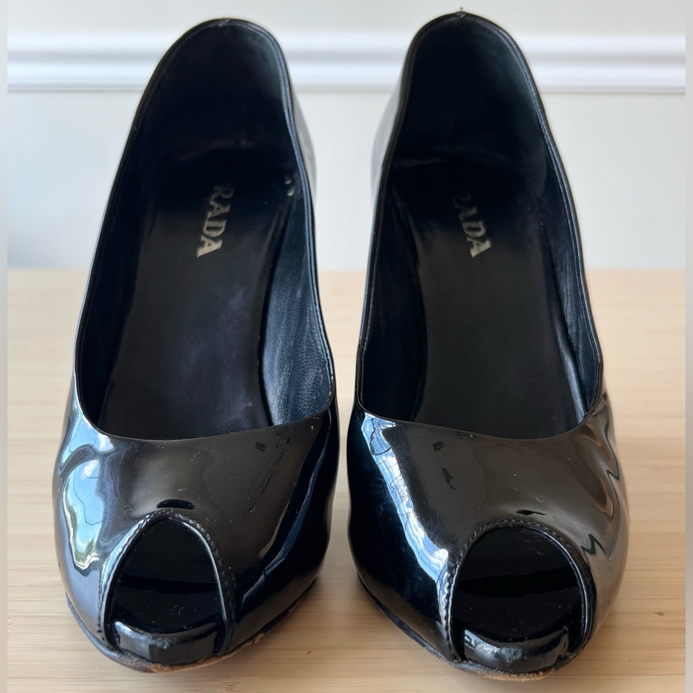 Prada Black Patent Leather Pumps